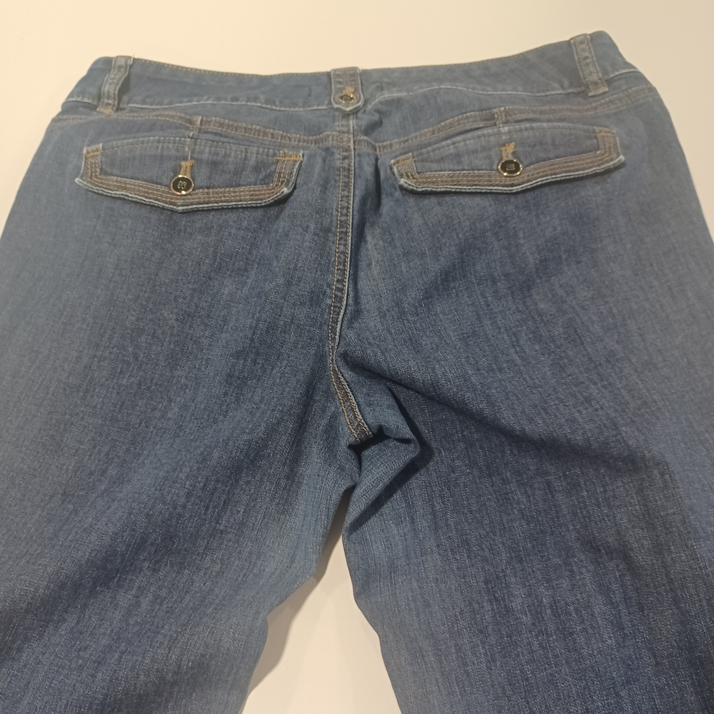 WHBM Straight Leg Jeans With Leopard Print - Picture 5 of 7
